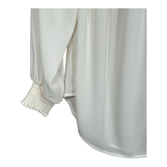 New With Tag Express Off White Long Sleeve Blouse Size S - Picture 3 of 9